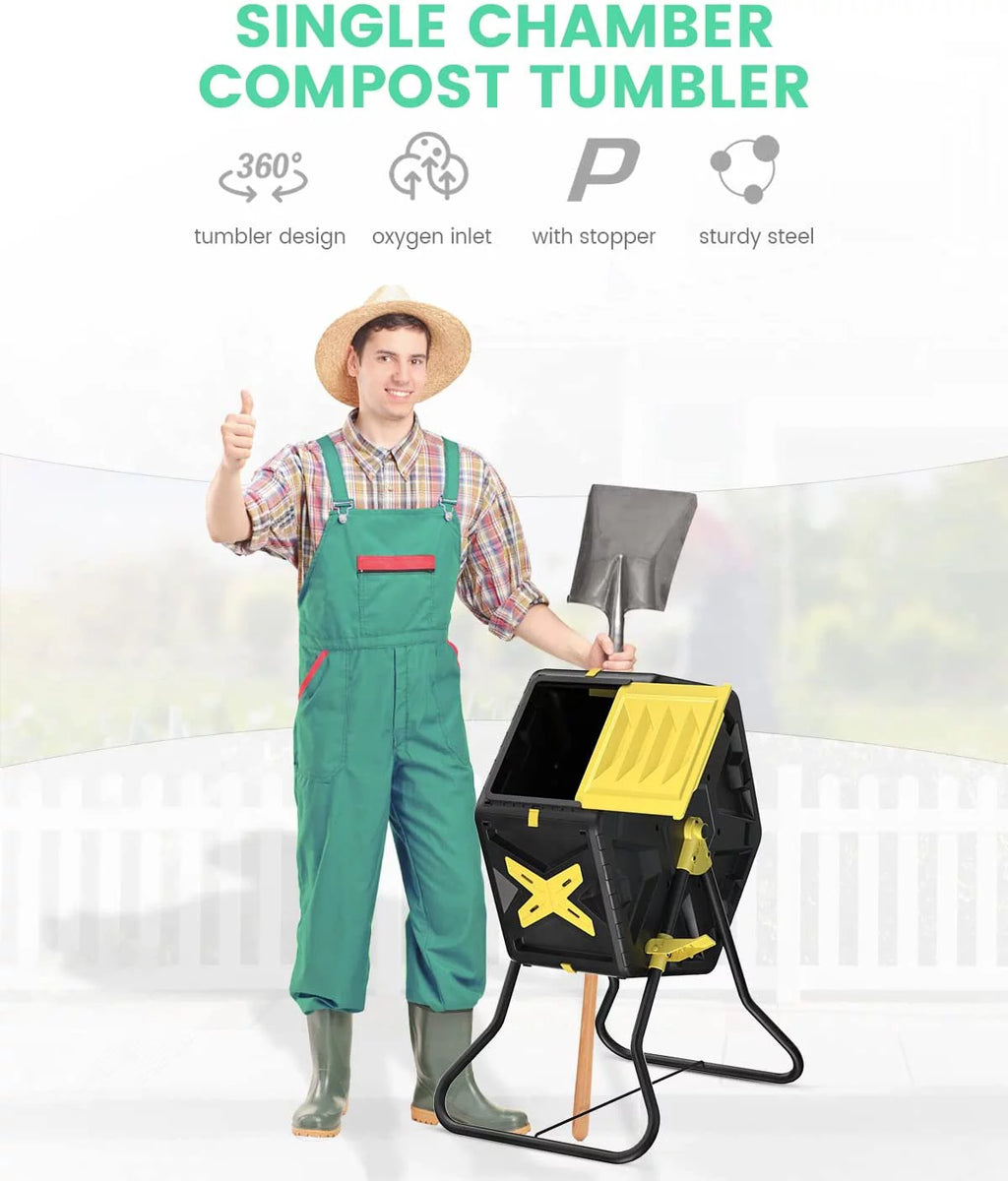 Single Chamber Compost Tumbler 18.5 Gal/70L Q728104