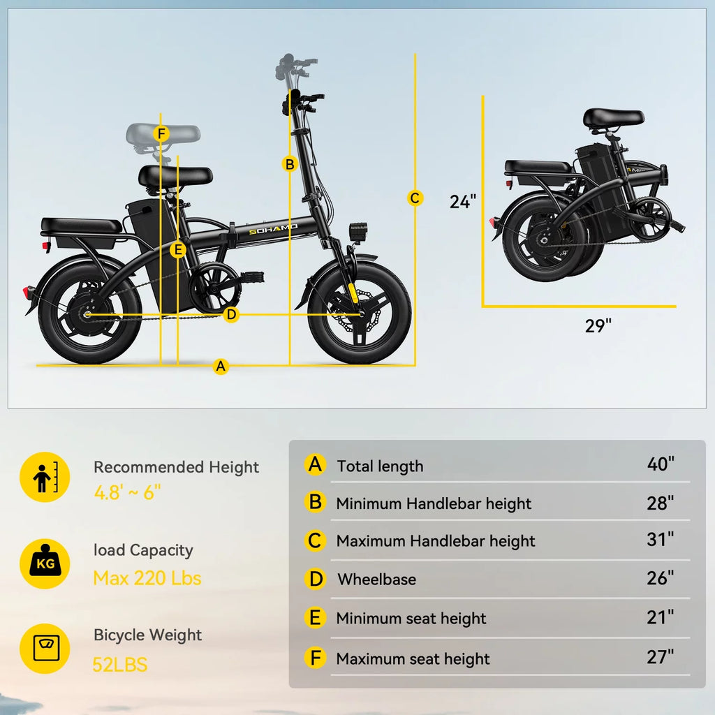 Folding Electric Bike 36V 10Ah 400W L4235