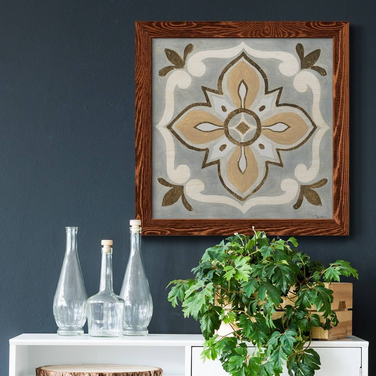 Framed Canvas 17x17 Grey E78691