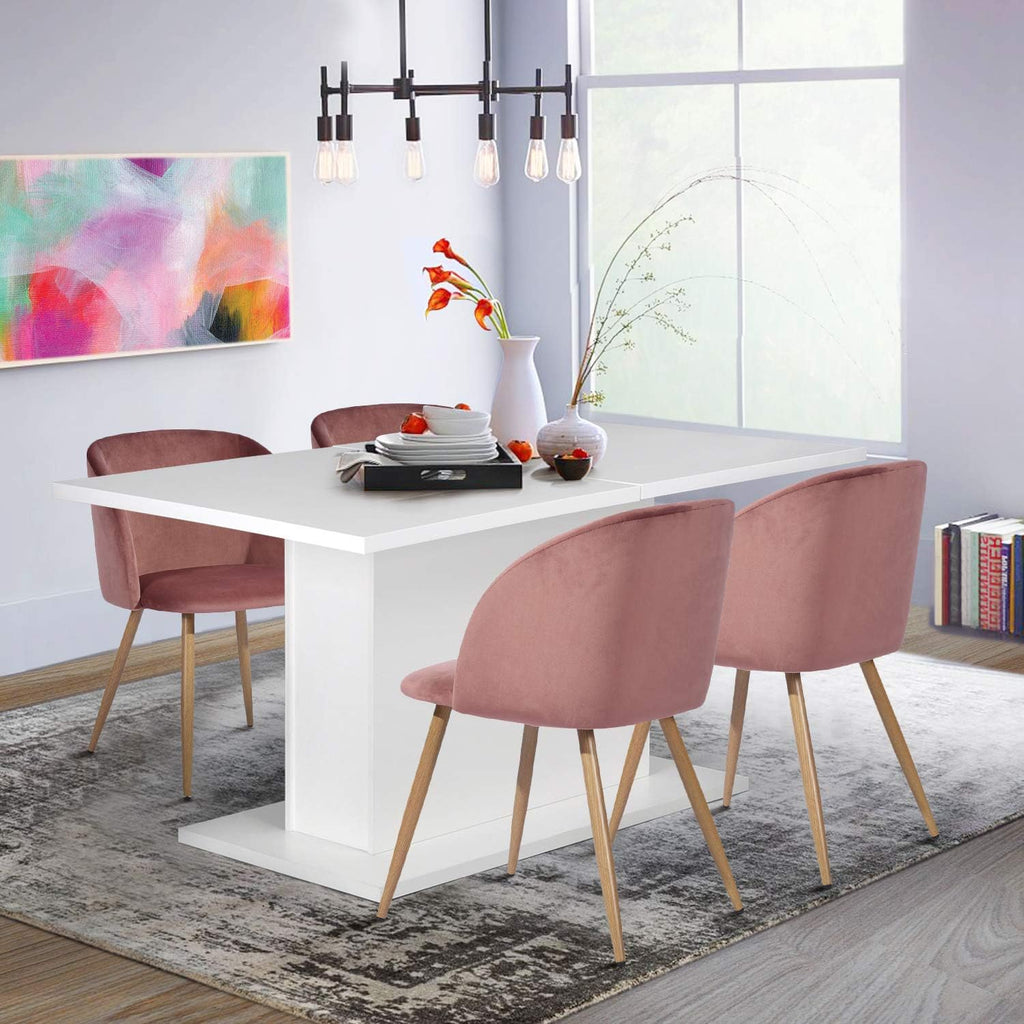 Gloss White Extensible Wooden Dining Table J550