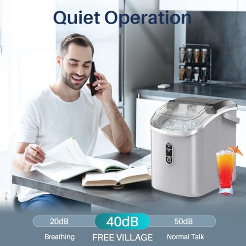 Countertop Ice Maker 6 Mins 26.5lbs/24Hrs with Self-Cleaning U121