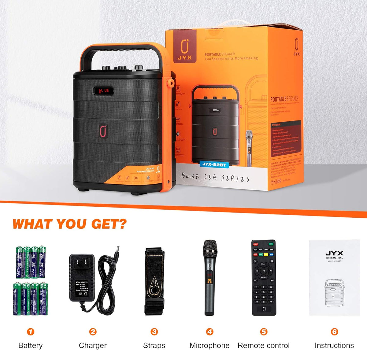 Rechargeable Portable Bluetooth Karaoke Machine with Microphone R2223