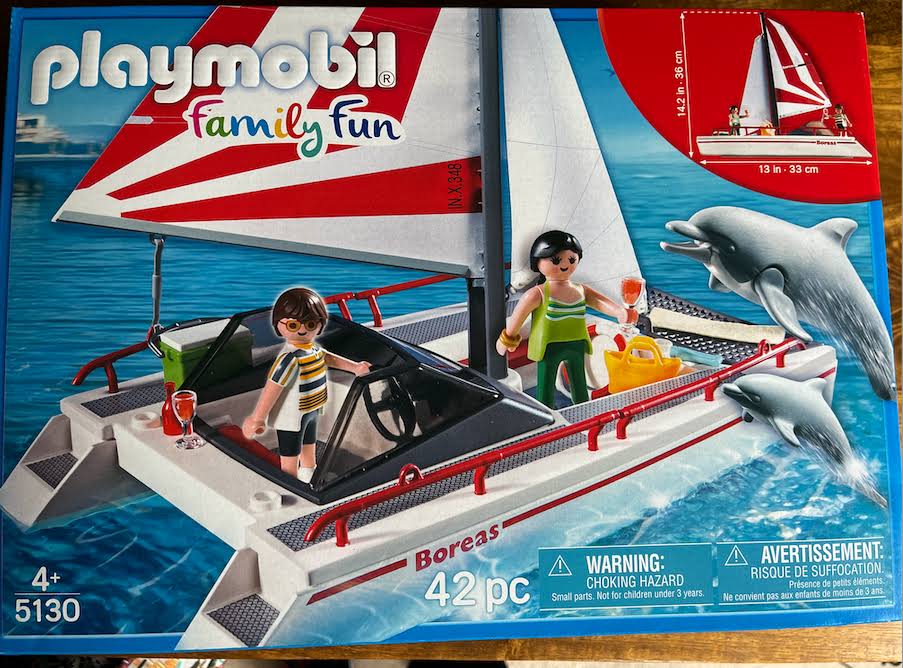 Catamaran with Dolphins I1635