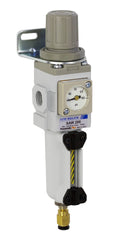 Miniature Compressed Air Particulate Filter Regulator Piggyback Combo 1/4 NPT Metal Bowl U6639
