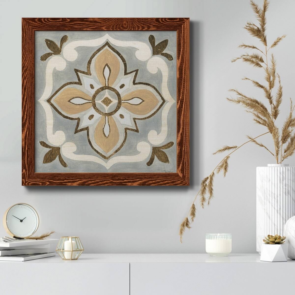 Framed Canvas 17x17 Grey E78691