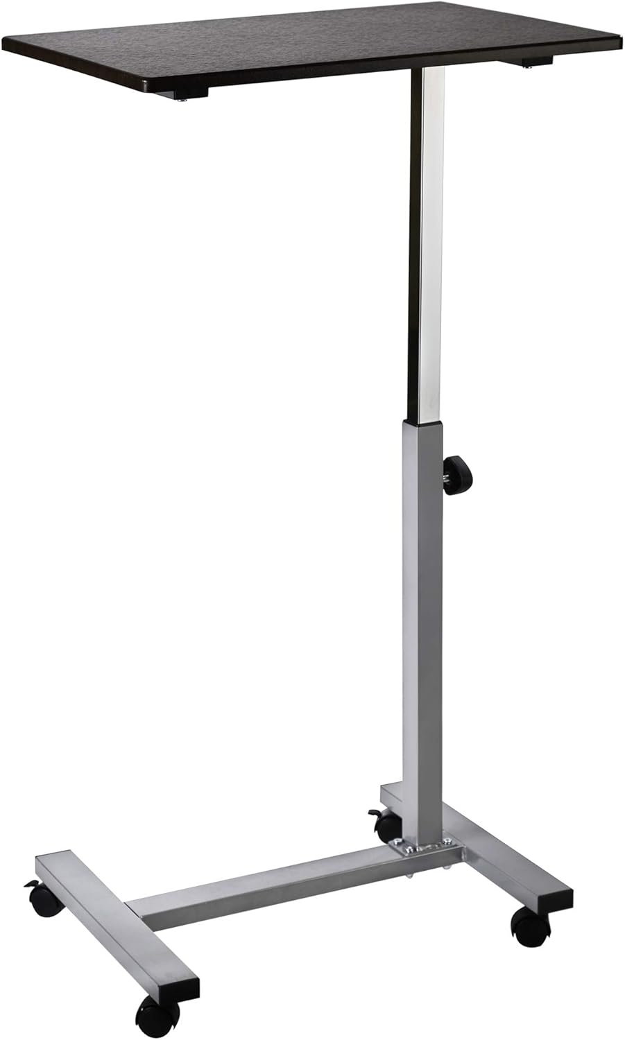 Mobile Height Adjustable Laptop Workstation Desk Cart with Wheels, White V849