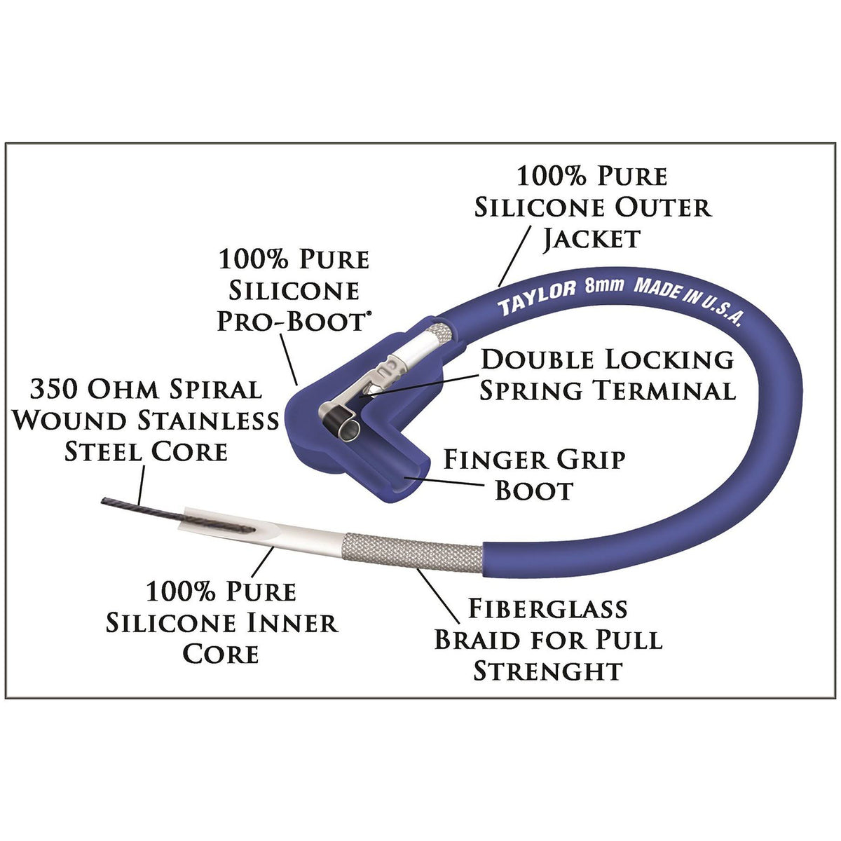 8mm Ignition Wire Set Y9097