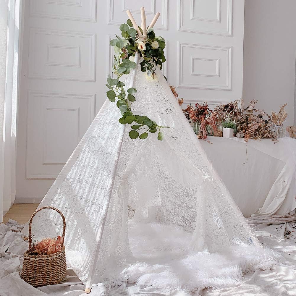 Boho Sheer Lace Teepee Tent Y778951