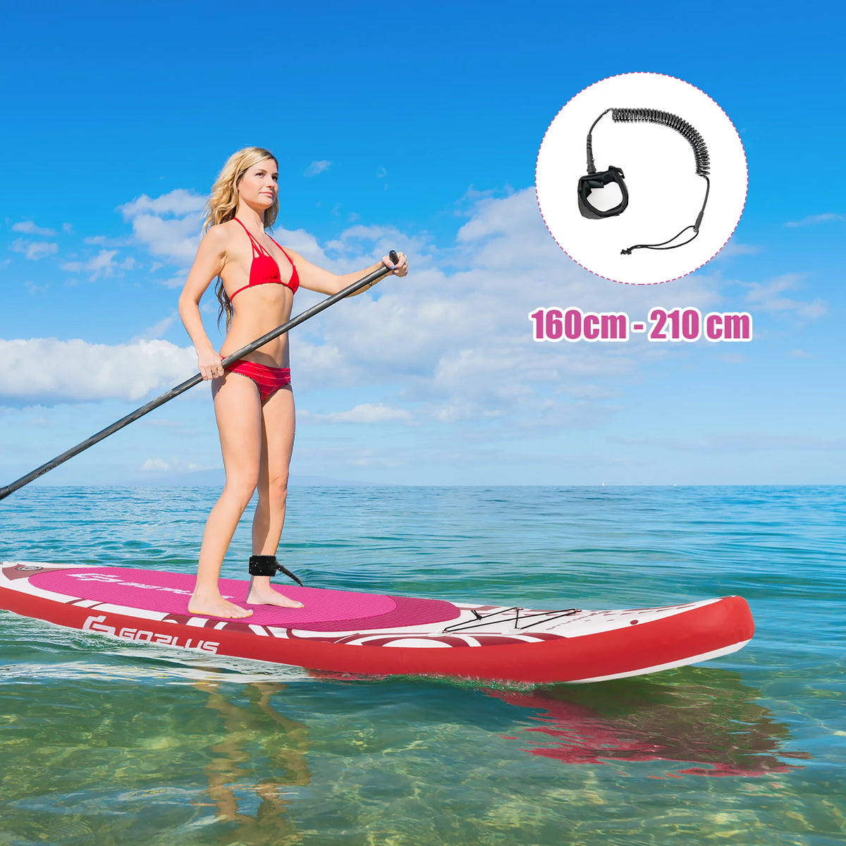 10.5' Inflatable Stand Up Paddle Board with Carry Bag P61427