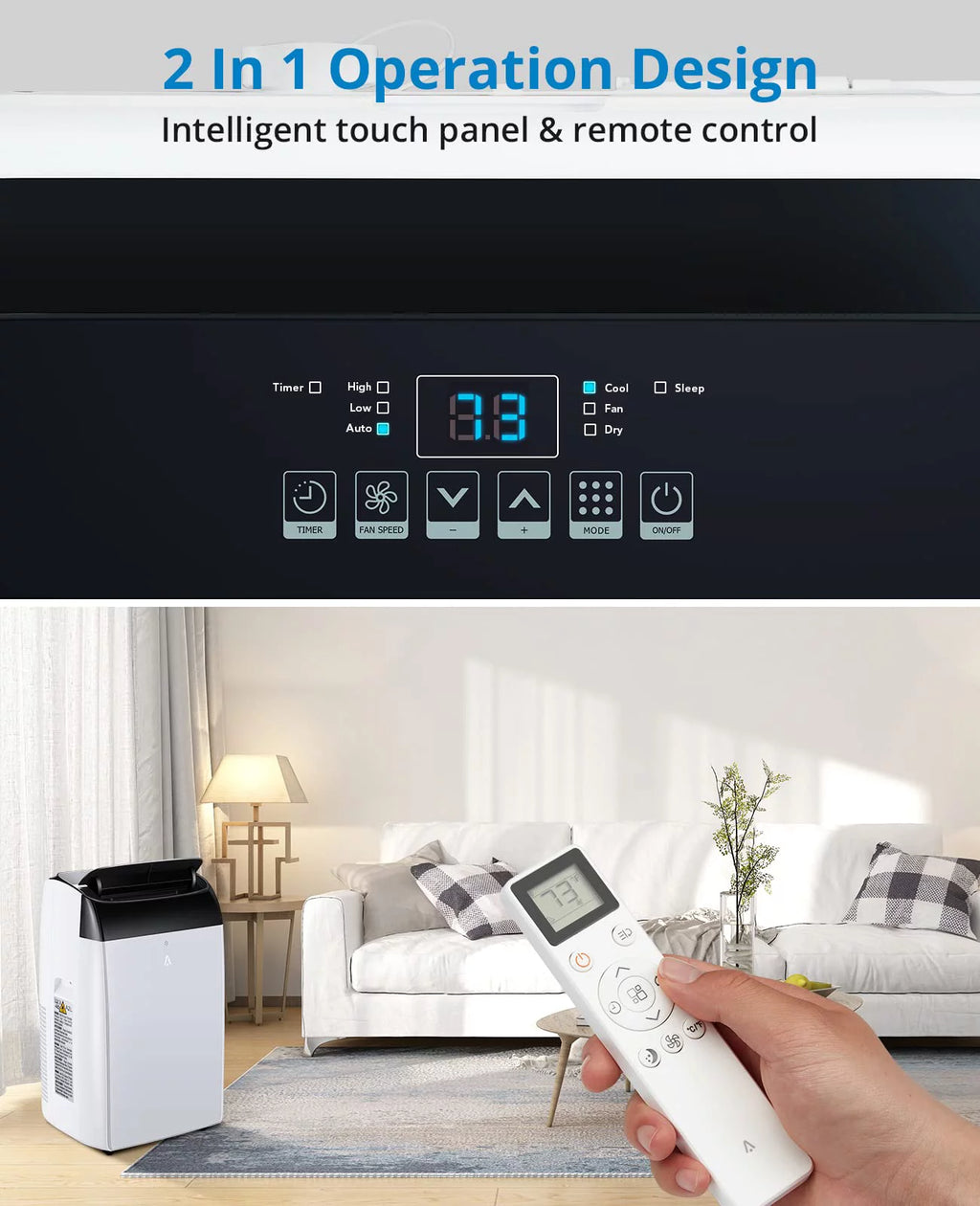 10000 BTU Portable Air Conditioner 3-in-1 with Remote Control C416566