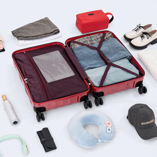 2-Piece ABS+PC Hardshell Carry On Luggage Set with TSA Lock Spinner Wheels Z2987