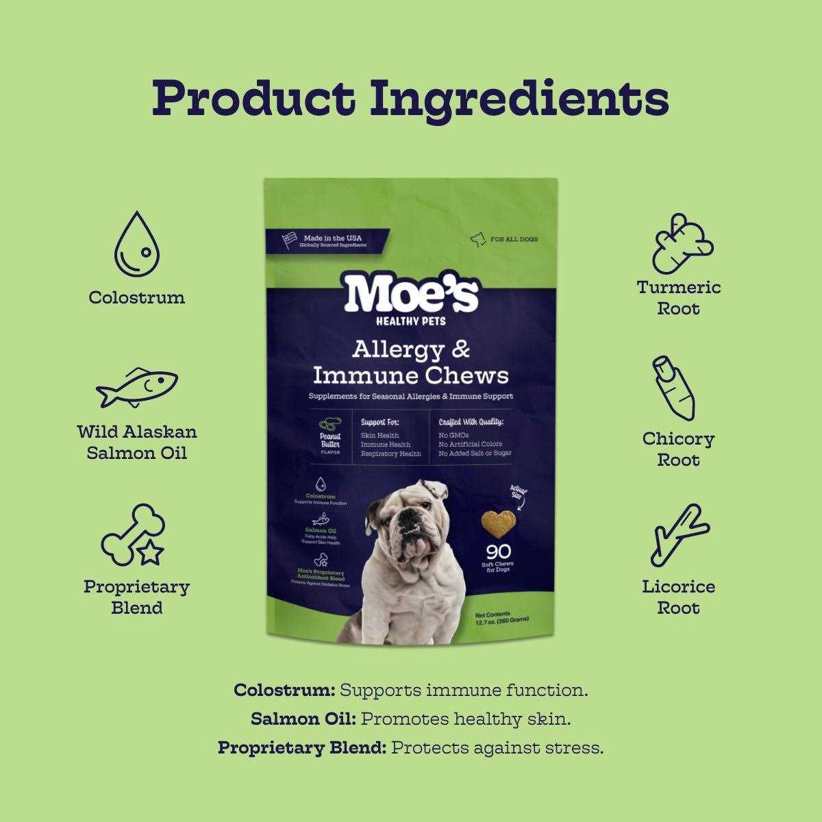 Chicken Flavor Immunity Bites Chews for Dogs T7415