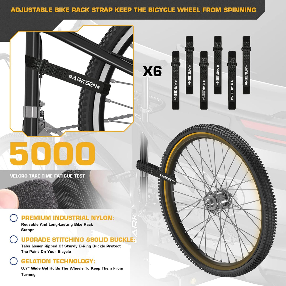 2 Bike Heavy Duty Rear Hitch Mount Bike Rack with Tie Down Strap F286