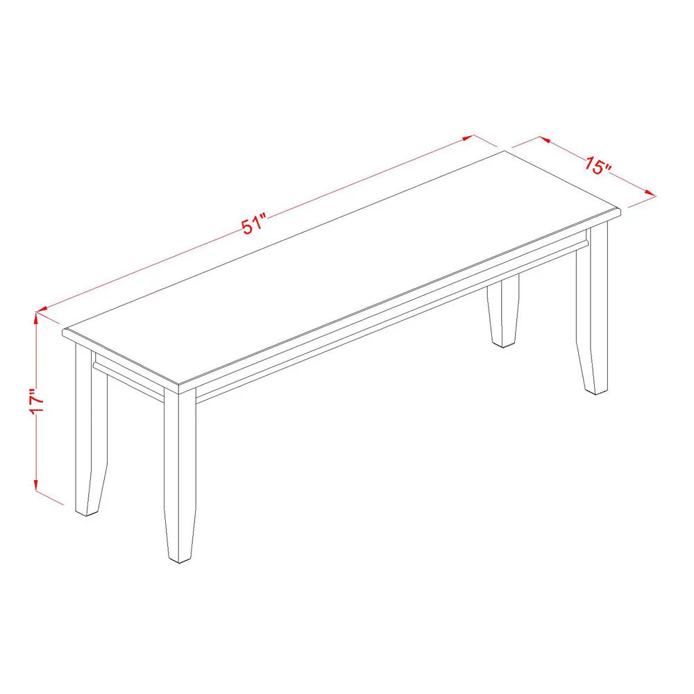 6 PC Dining Table and 4 Chairs and Bench Y500968