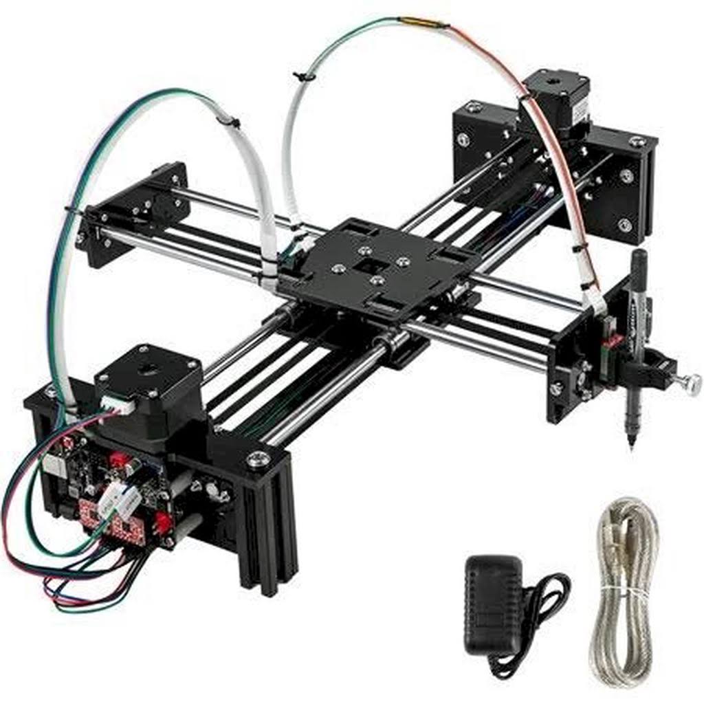 XY Plotter Pen Drawing Robot CNC Router Kit 2 Axis Black D201266