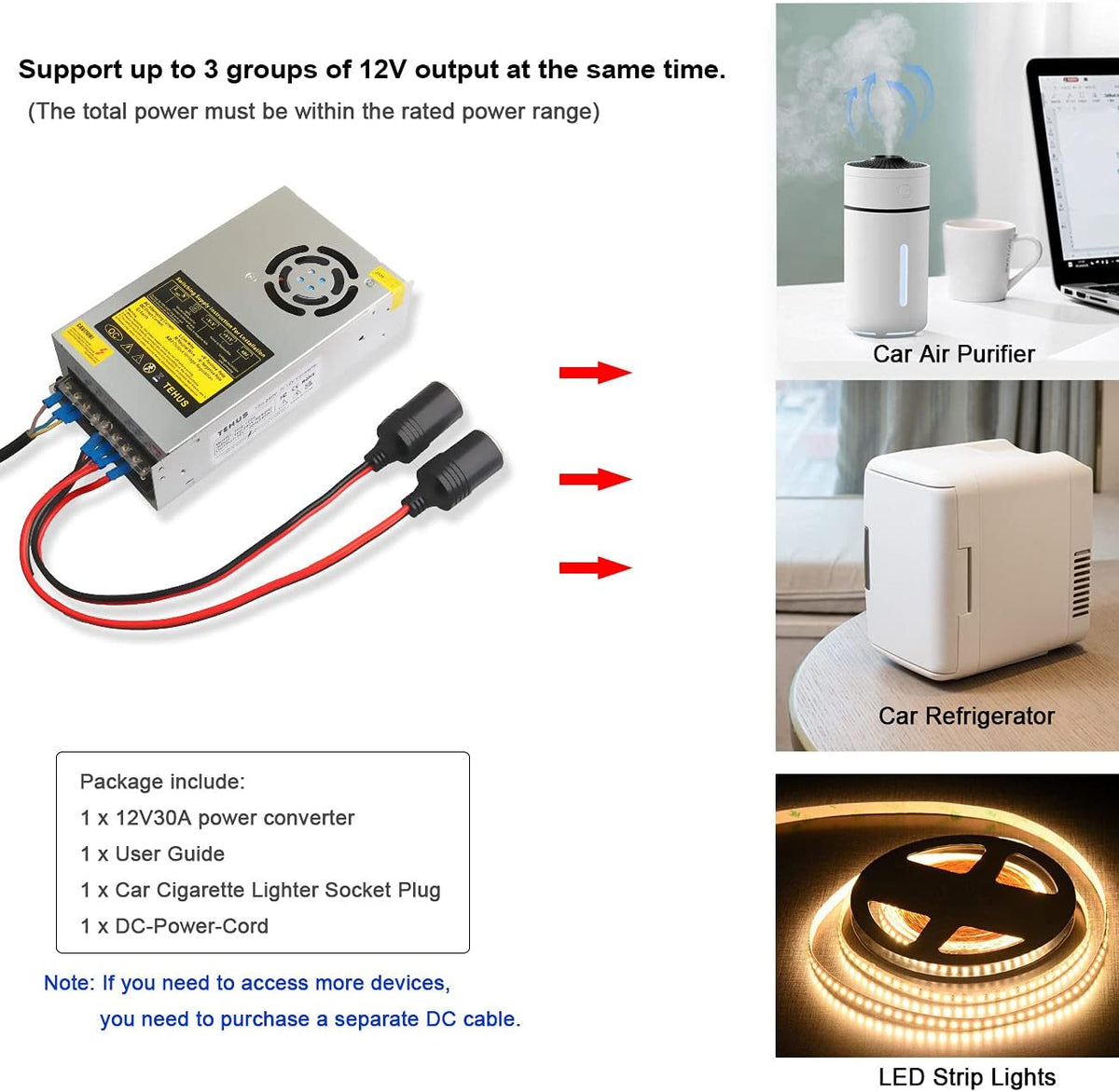 110V/220V to DC 12V 30A 360W Switching Power Supply I9501