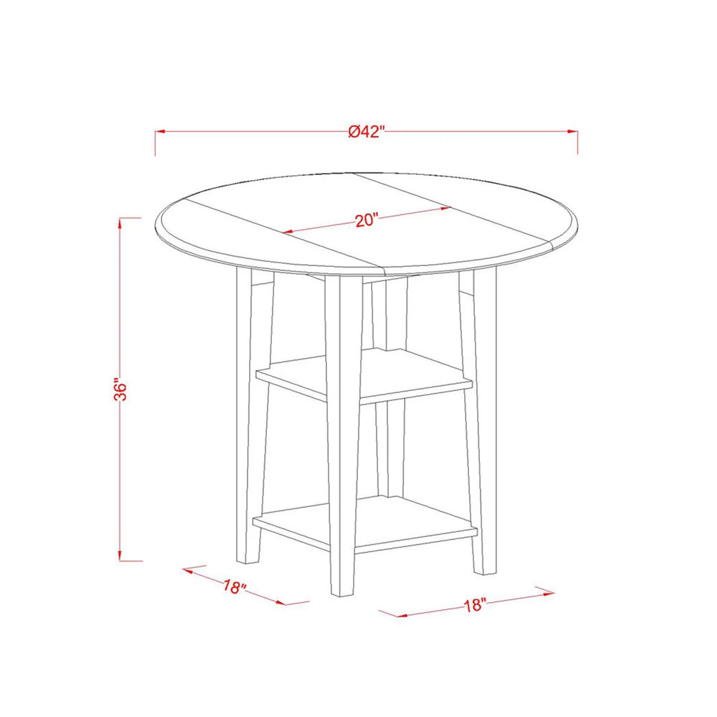 5-piece Wood Dining Set W8992
