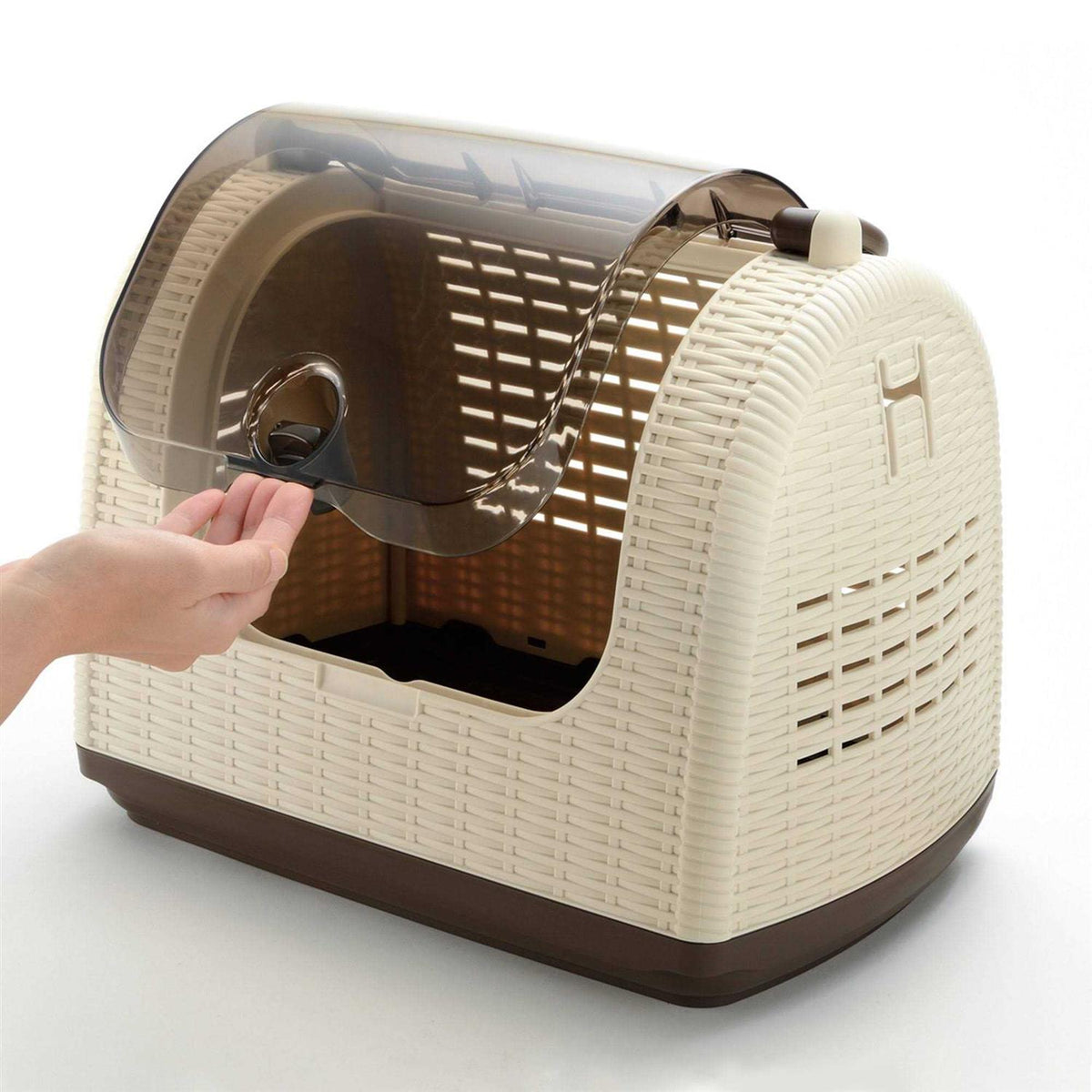Faux Wicker Pet Carrier V3836