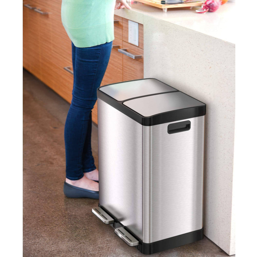 16 Gallon Stainless Steel Step Trash Can X681