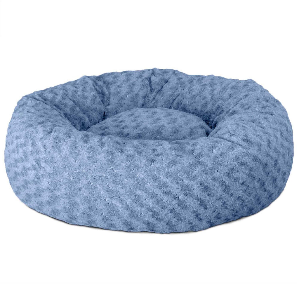 Curly Fur Plush Donut Dog Bed M3872