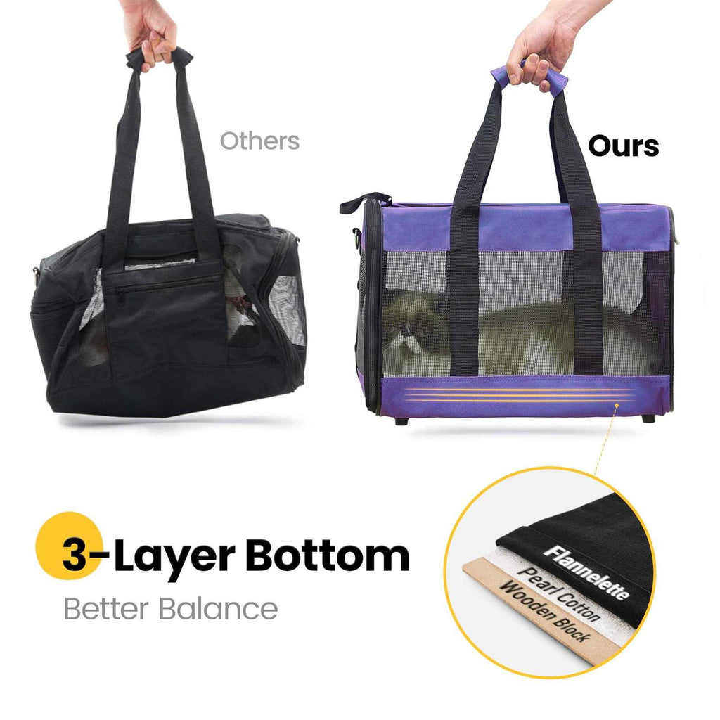 Soft-Sided Cat Carrier with Inner Safety Leash R357638