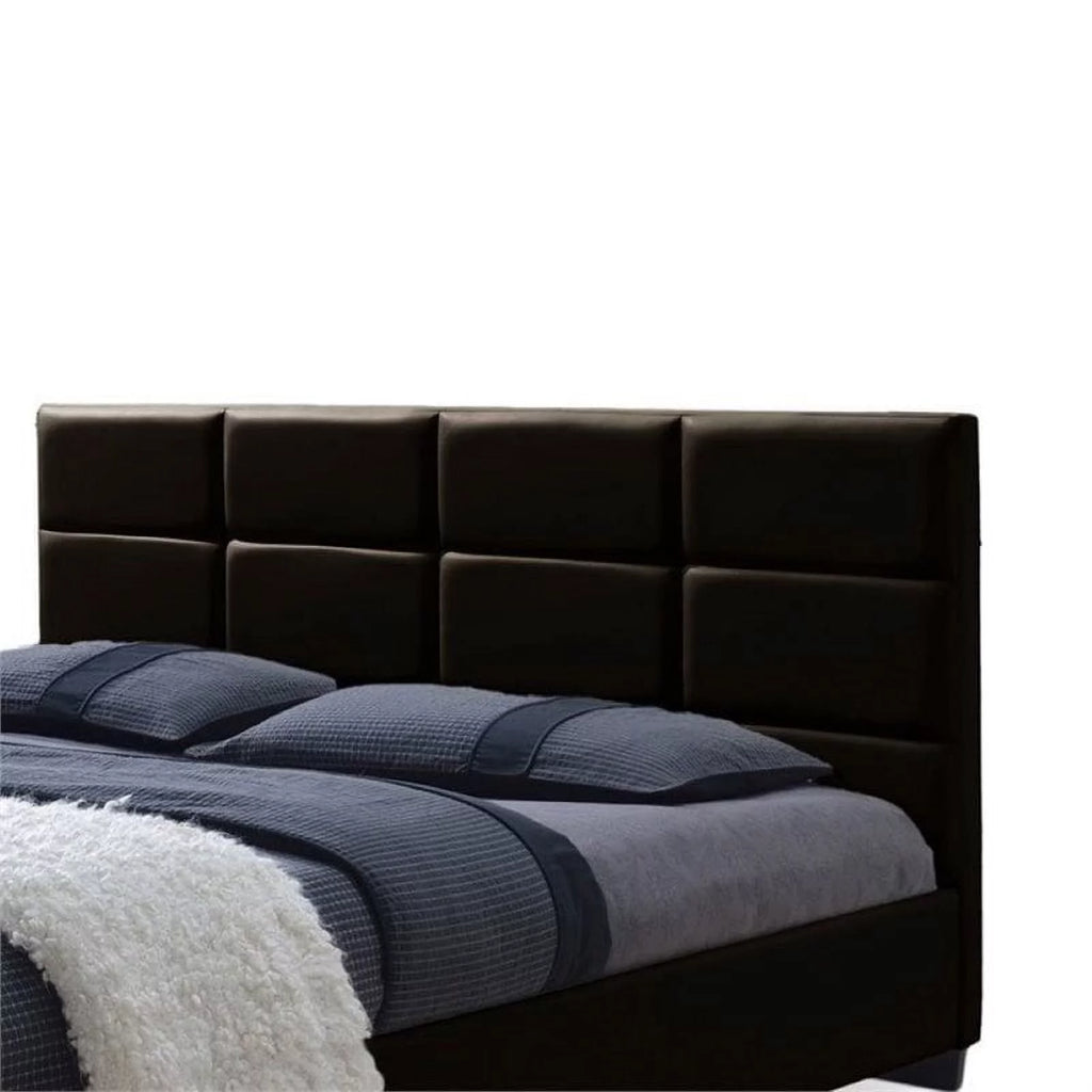 Upholstered Queen Leather Platform Bed Z47868