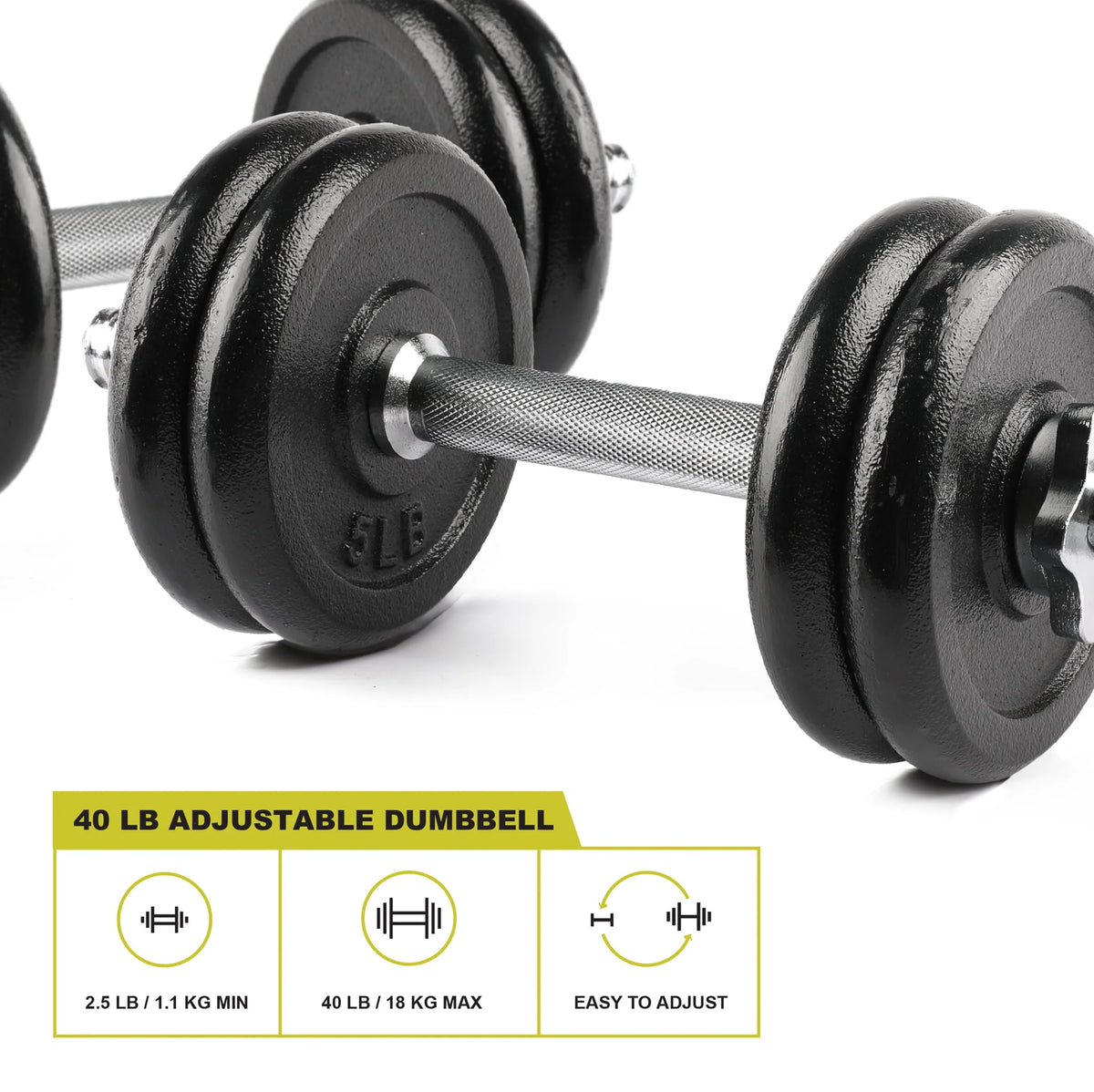 40lb Adjustable Dumbbell Set A5771