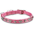 Pink Heart Bling Dog Collar F1453