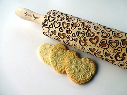 Wooden Embossing Rolling Pin Q91089