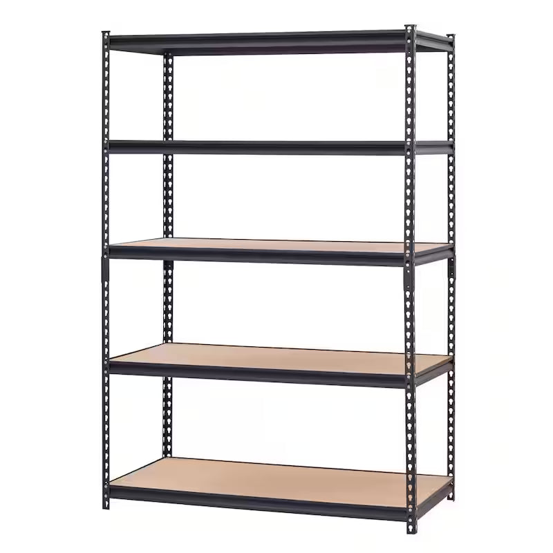 5-Tier Heavy Duty Steel Garage Storage Shelving Unit in Black J6920