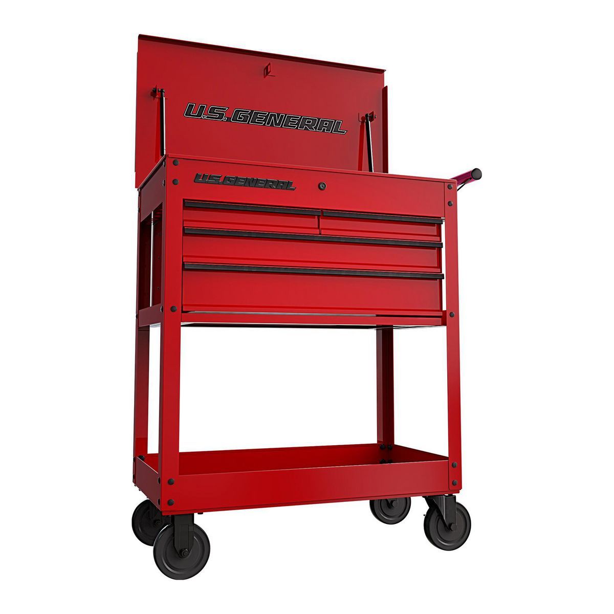 30 in. 4-Drawer Tech Cart, Red B40132