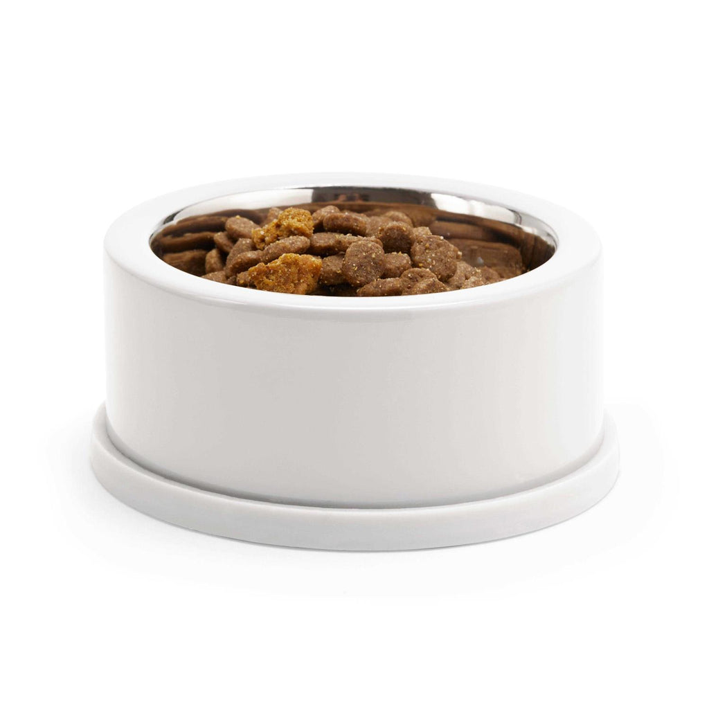 Stainless-Steel Grey Dog Bowl A9582