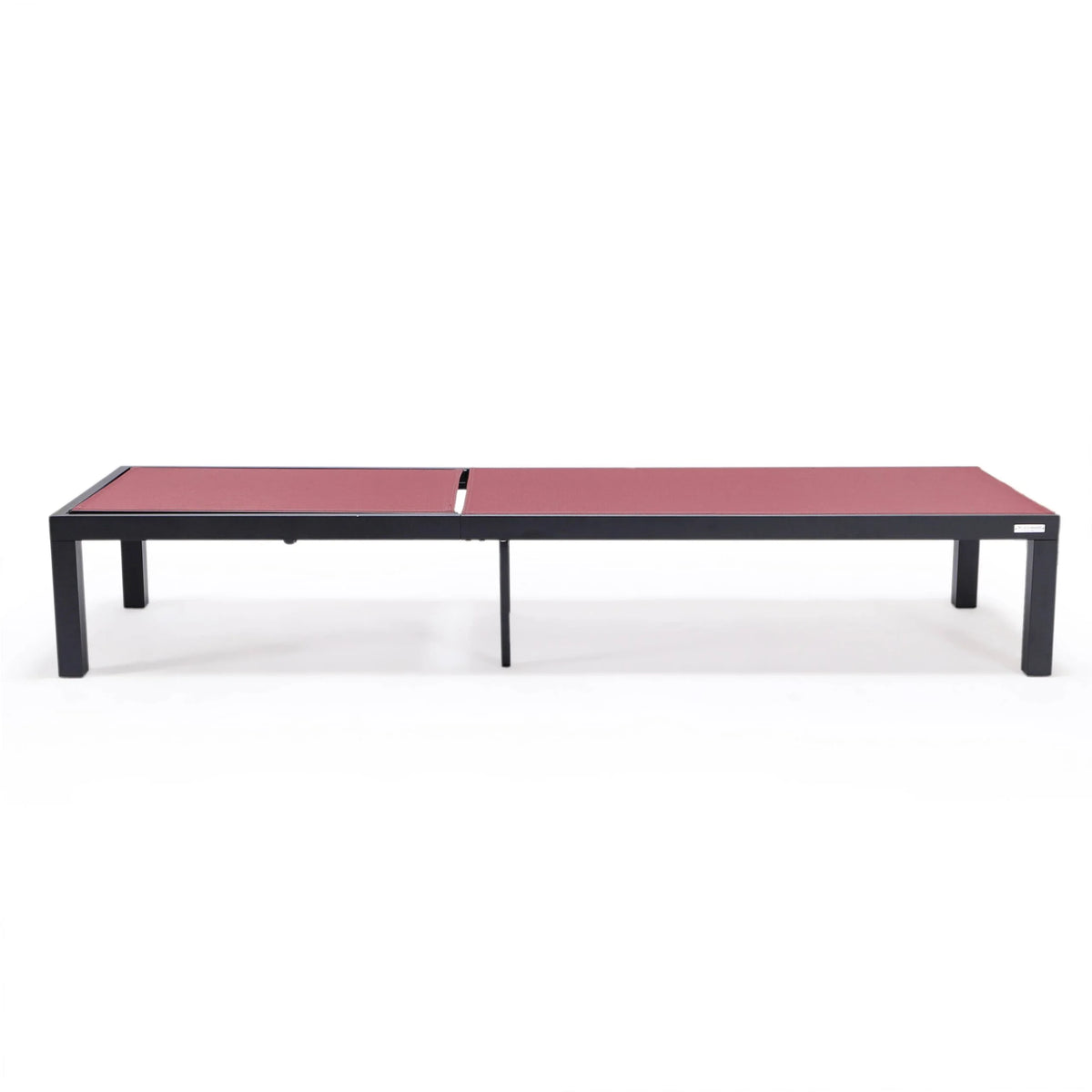 Black Powder Coated Aluminum Sling Chaise Lounge Chair Set of 2 Z186712