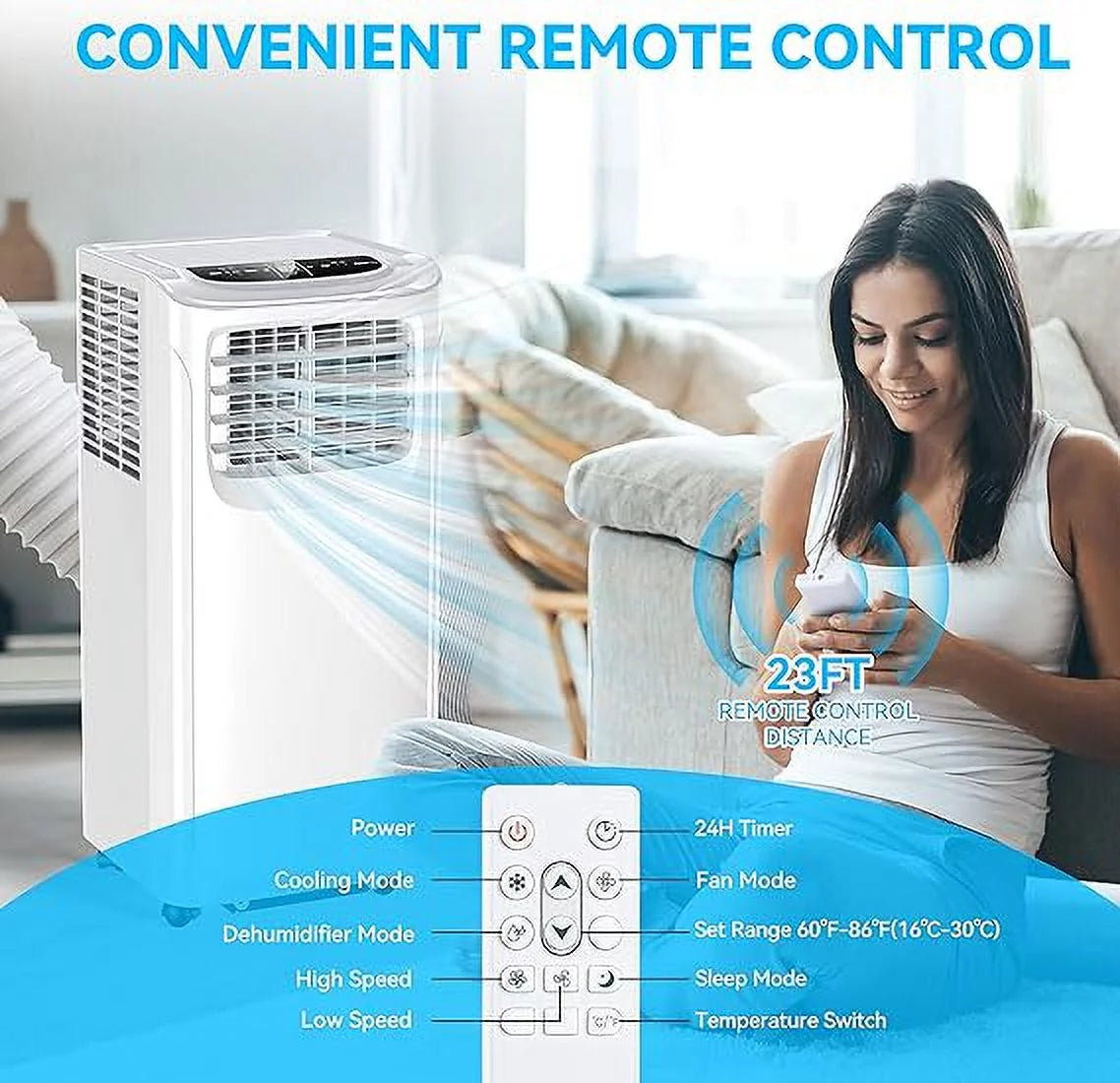 Portable Air Conditioners 8500 BTU White M712271