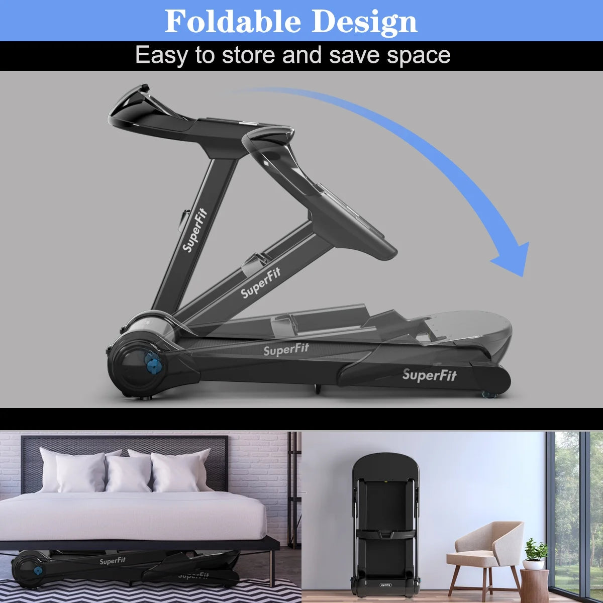 2.25HP Folding Treadmill D2532