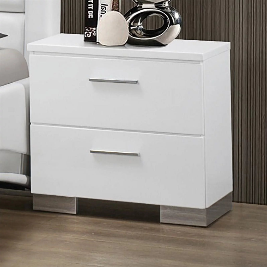 White 2 Drawer Nightstand and Chest B62484
