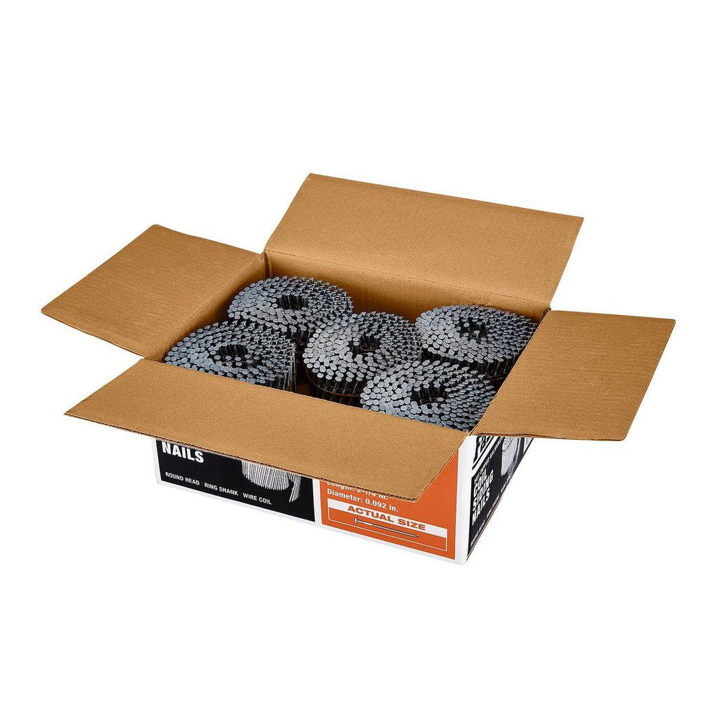 2-1/4 in. Galvanized Coil Siding Nails, 3000-Pack U602185
