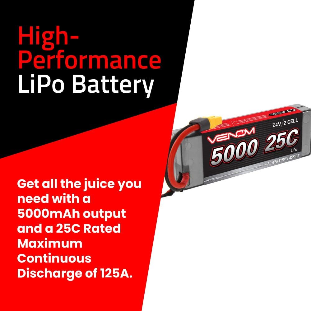 2S 5000mAh 7.4V LiPo Battery U18077