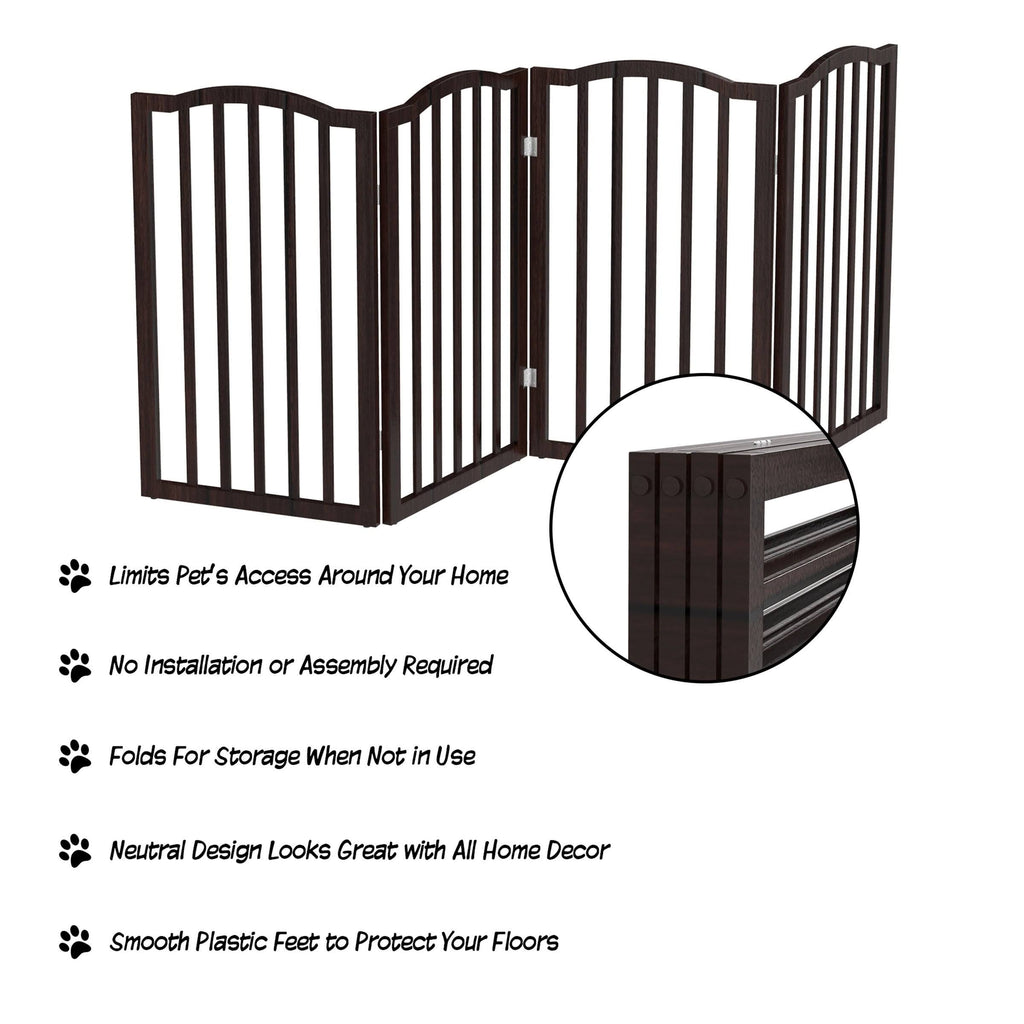 Brown 4-Panel Pet Gate G476320