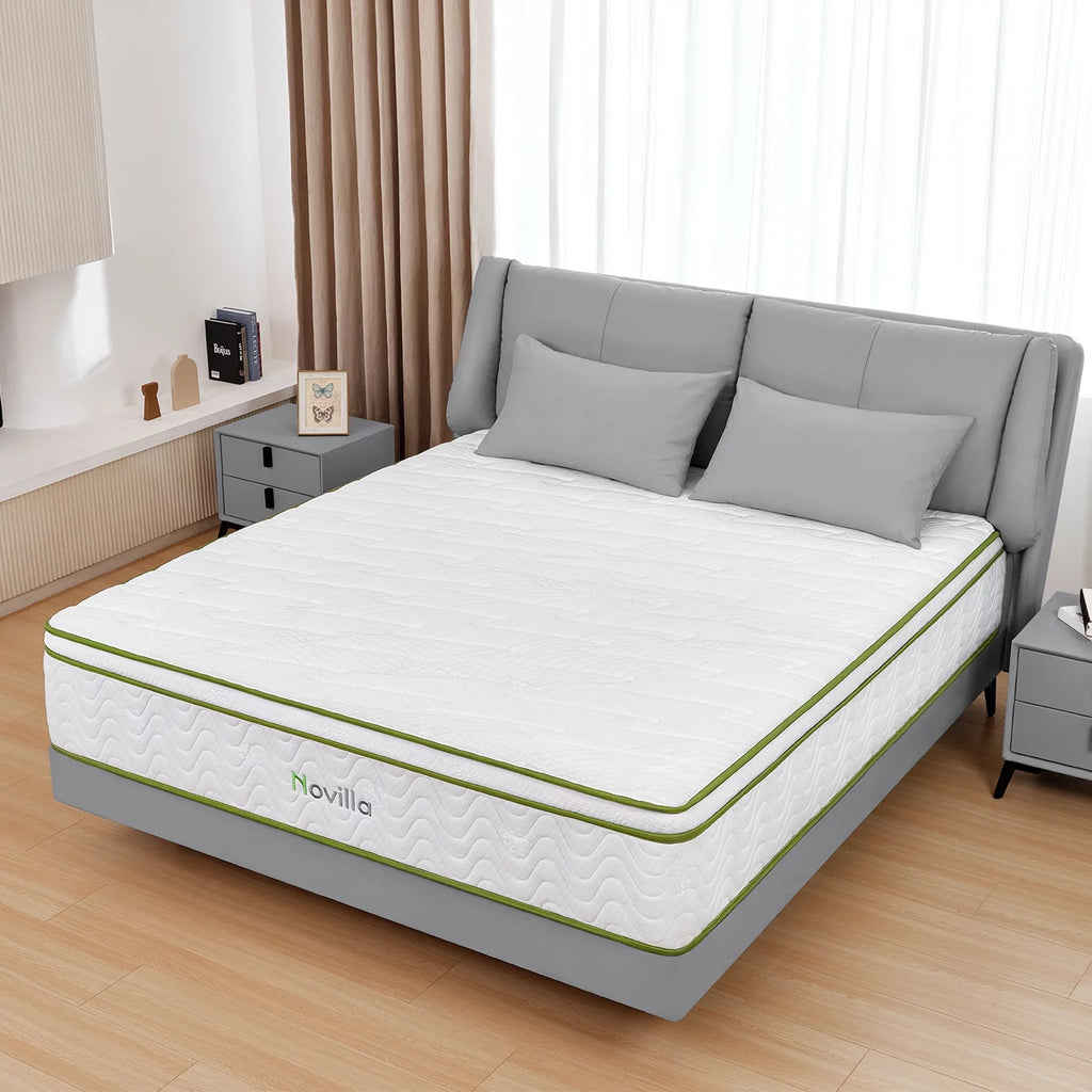 10'' Cooling Gel Memory Foam Pocket Spring Hybrid Mattress California King Size P717297
