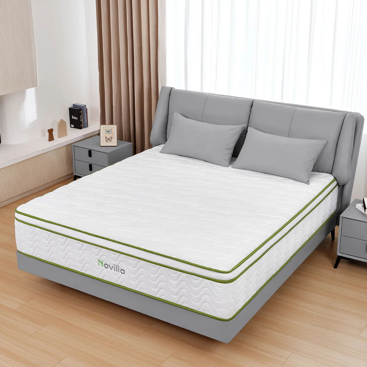 10'' Cooling Gel Memory Foam Pocket Spring Hybrid Mattress California King Size P717297