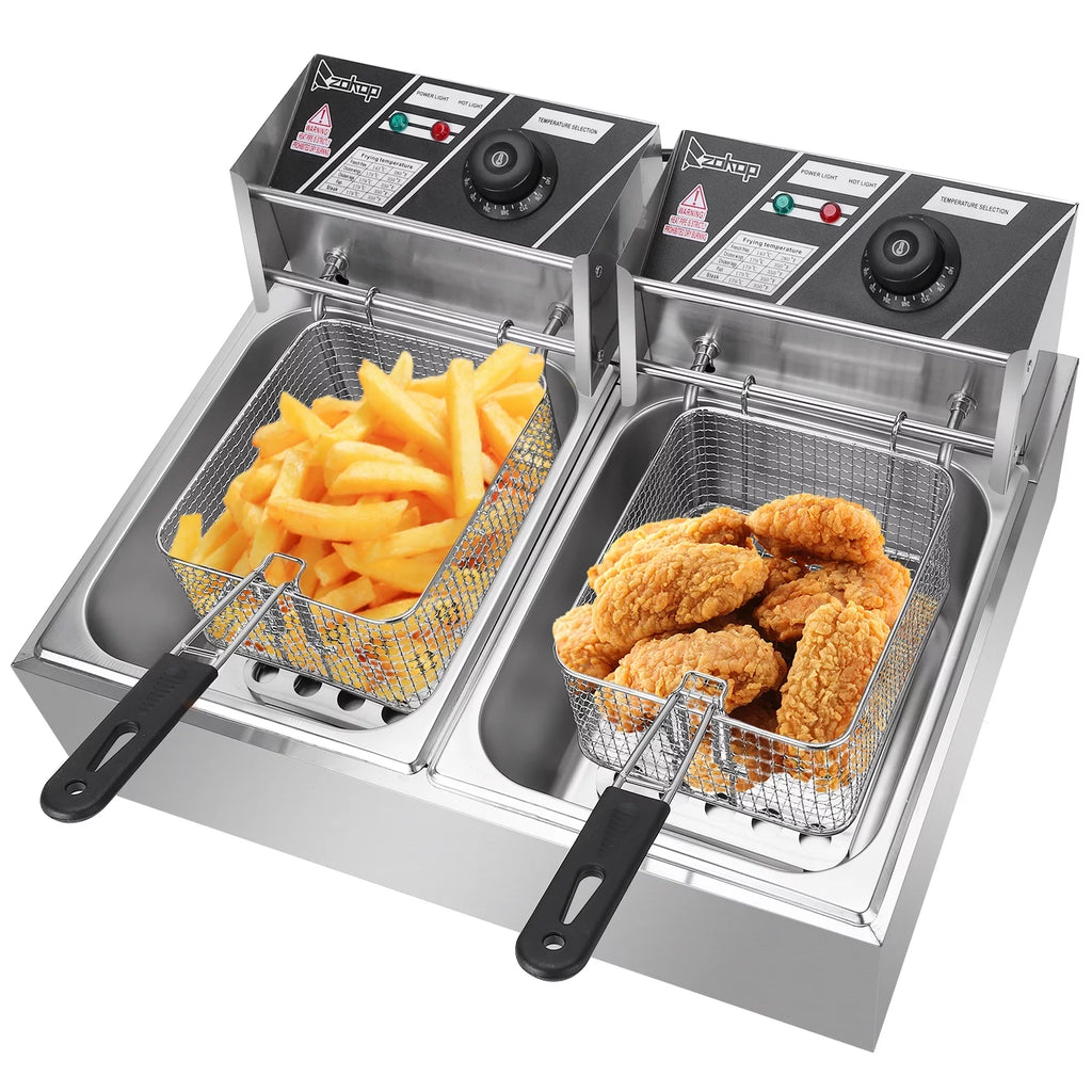 12L 5000W Stainless Steel Electric Countertop Deep Fryer R661
