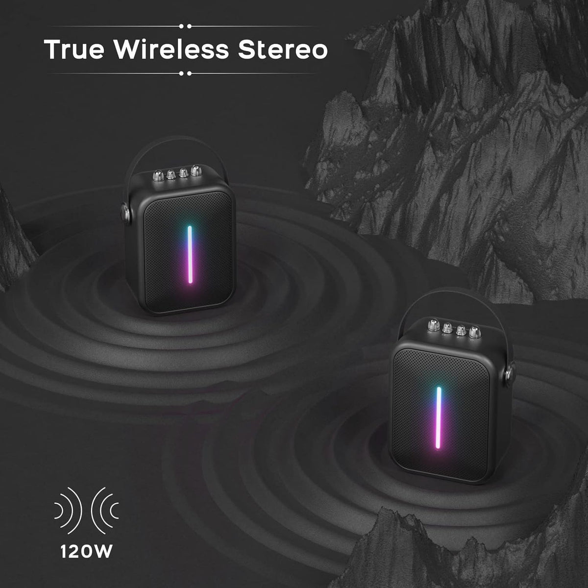 60W Portable Bluetooth Speaker with LED Lights T725