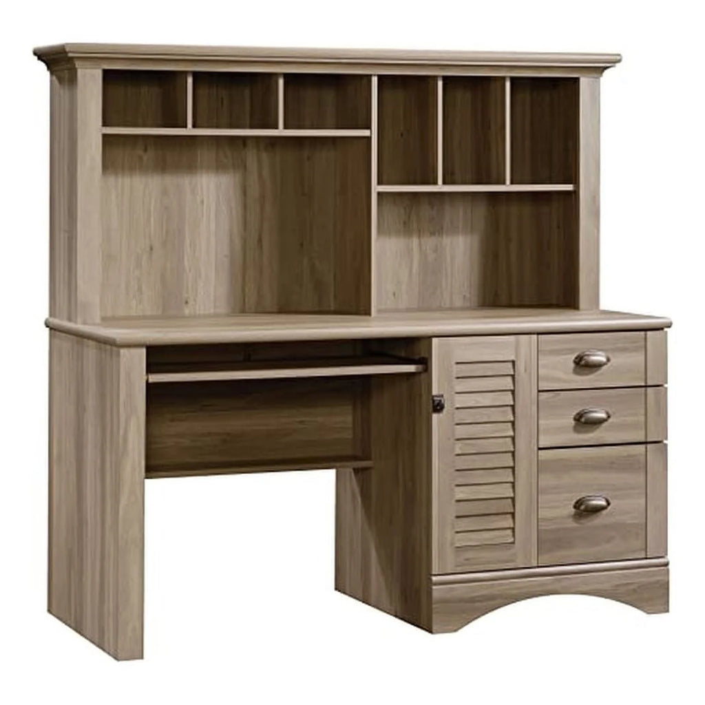 Modern Wood Computer Desk with Hutch V59647