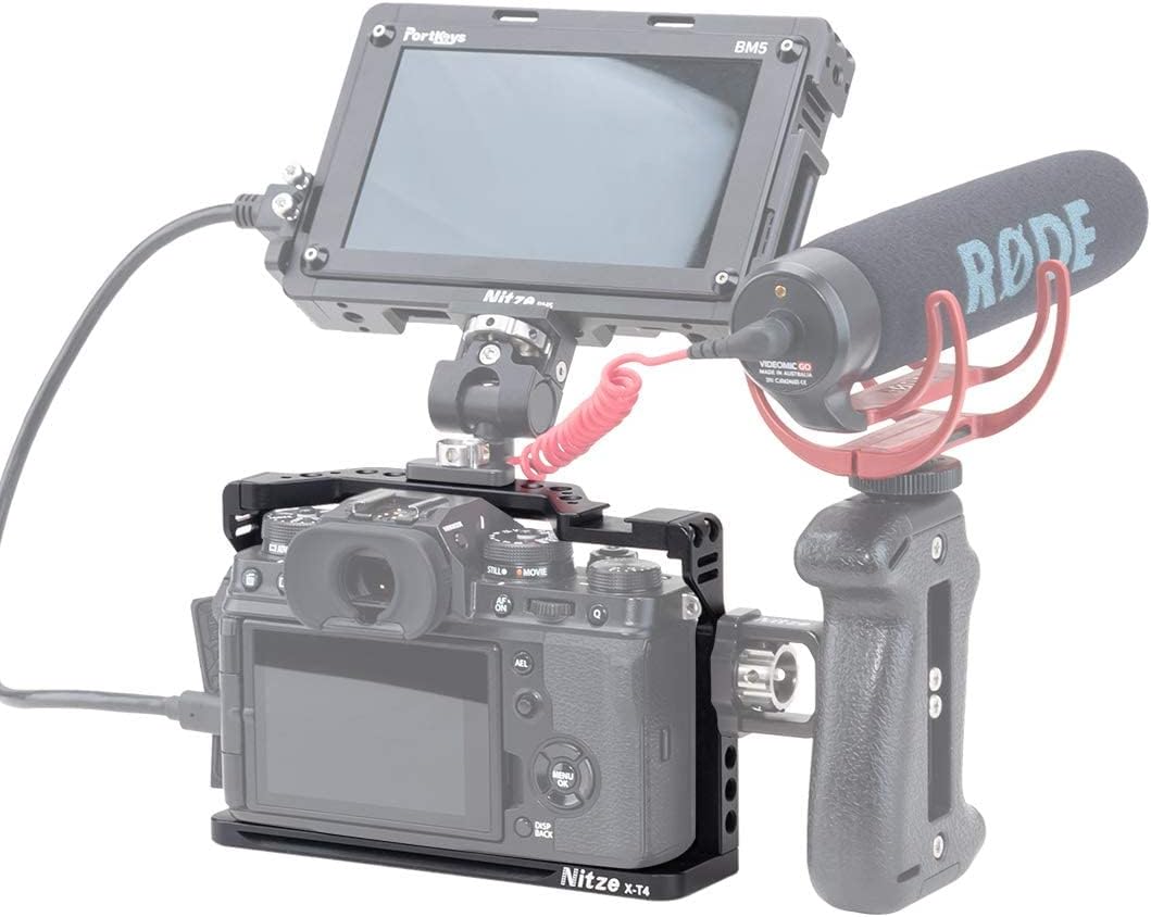 Camera Cage with Arca Swiss QR Plate and NATO Rail A135