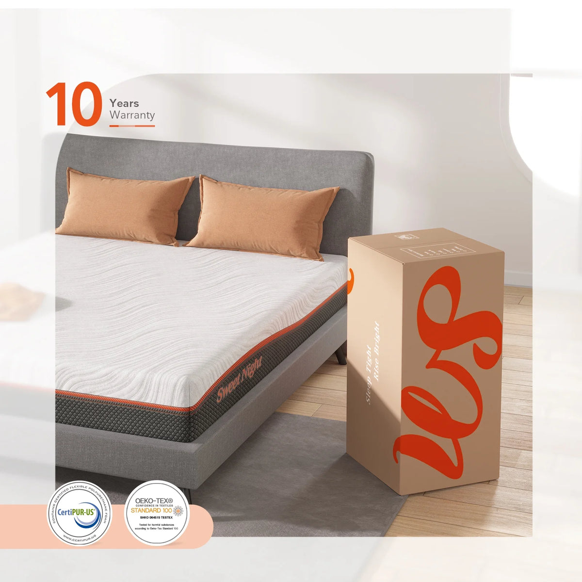 10 Hybrid Gel Memory Foam Queen Mattress R701509