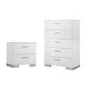 White 2 Drawer Nightstand and Chest B62484