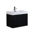 30 in. Wall Mount Black Bathroom Vanity V831022