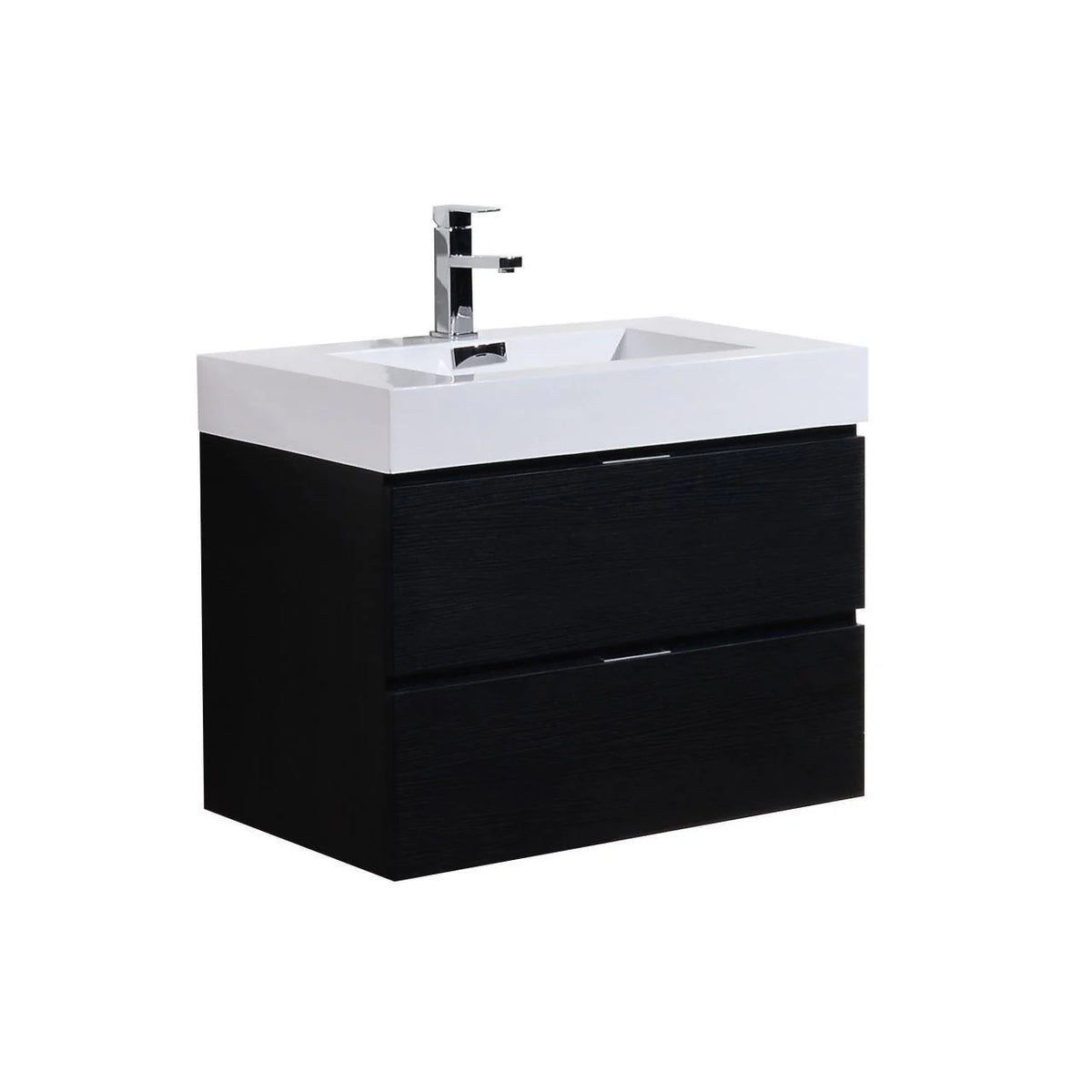 30 in. Wall Mount Black Bathroom Vanity V831022