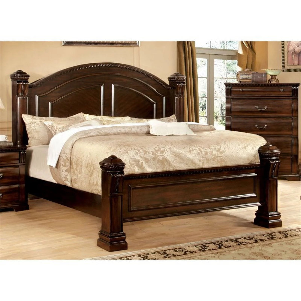 Cherry Wood Queen Poster Bed G4914